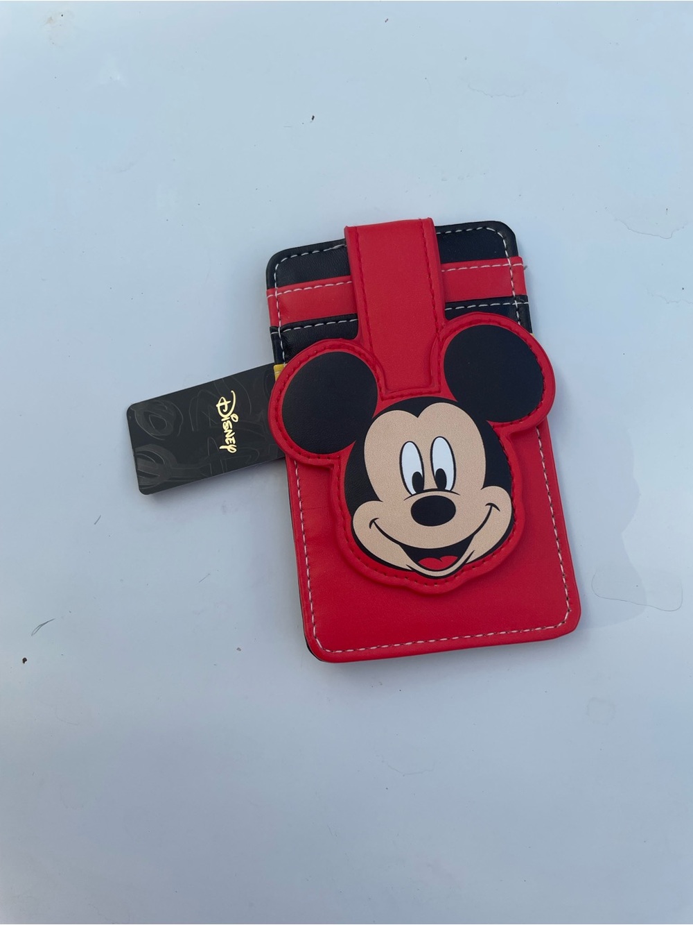 Disney Red Mickey Mouse Card Wallet Phone Pocket - Picture 2 of 3